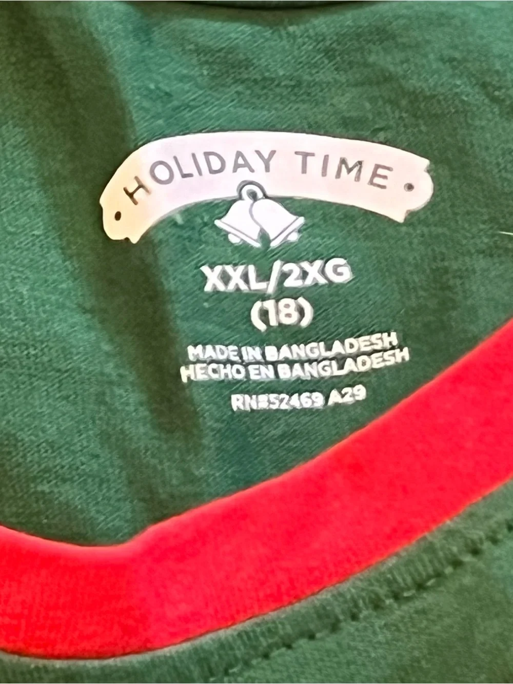 Girls XXL(18) Holiday Time Green & Red Christmas Top & XL(14-16) leggings set
